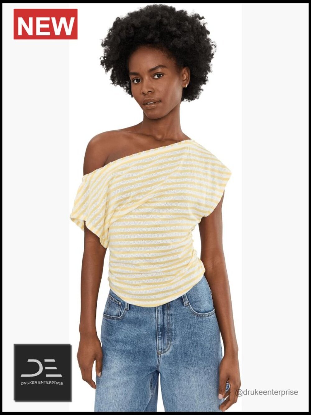 Off-Shoulder Lace Peasant Top Ruched Sides
